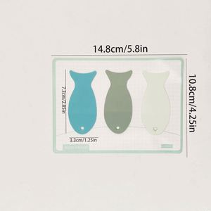 Customized Creative PET Fish-Shaped Self-Adhesive <b>Bookmark</b> Stickers Colorful School Supplies Labels for Study Office - Product Image 2