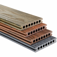 Plancher extérieur composite en bois WPC co-extrudé de 18 mm, à emboîtement, grain de bois, facile à poser, résistant aux intempéries pour jardin
