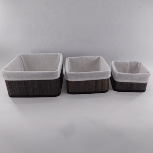 Cestino per <span class=keywords><strong>il</strong></span> pane in bambù cesto portaoggetti in tessuto - Product Image 3