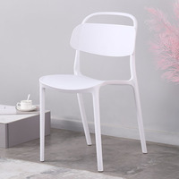 Chaise en plastique moderne pour salle à manger, chaise empilable économique pour restaurant, café et loisirs