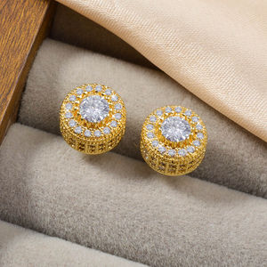 ต่างหูแฟชั่นประดับเพชรคิวบิกเซอร์โคเนียสำหรับผู้หญิง เหมาะสำหรับงานแต่งงาน งานหมั้น งานฉลองครบรอบ งานปาร์ตี้ ของขวัญวันวาเลนไทน์ - Product Image 4