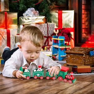 Decorazione Natalizia 2026 Buon Anno Nuovo Trenino Natalizio in Legno Decorazione <span class=keywords><strong>Regalo</strong></span> Babbo Natale Fai-da-te Regali per Bambini - Product Image 4