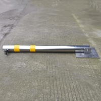 Poteau de stationnement pliable, barrière de sécurité pour véhicules, borne escamotable avec verrouillage à clé