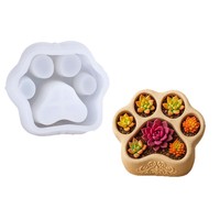Nouvelles idées Moule en silicone en forme de patte de chien et de chat pour artisanat, à utiliser avec du béton ou du ciment pour réaliser des pots de fleurs, des moules en résine époxy, des bougies, du savon, du bricolage