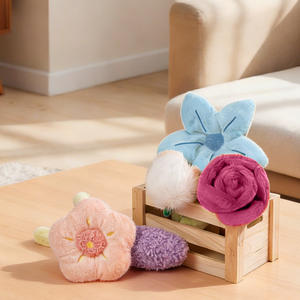 Juguete Masticable para Mascotas <span class=keywords><strong>con</strong></span> Forma <span class=keywords><strong>de</strong></span> Flor Multicolor, Juguete Interactivo <span class=keywords><strong>de</strong></span> Felpa <span class=keywords><strong>con</strong></span> Sonido para Cachorros y Gatitos - Product Image 2