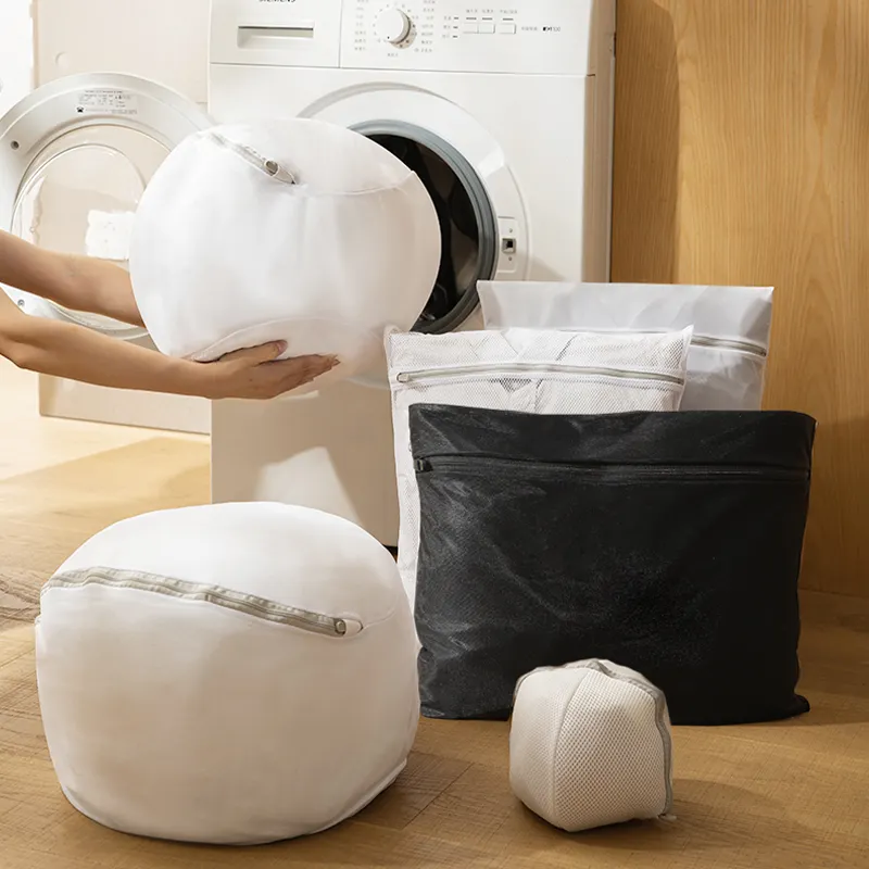 SHIMOYAMA Travel Foldable Black Large Size Bra Lingerie Clothes Laundry Lingerie Washing Storage Mesh Bag