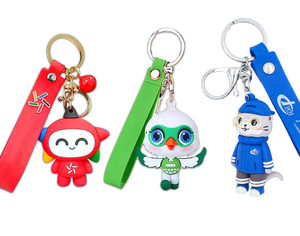 Bán buôn tùy chỉnh 3D mềm <span class=keywords><strong>Silicone</strong></span> vòng chìa khóa PVC phim hoạt hình hình hình Keychain bán buôn khuyến mại cao su Carabiner Móc chìa khóa - Product Image 2