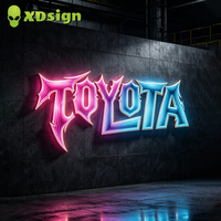Lettres en relief LED Infinity Abyss personnalisées, semi-transparentes en acrylique, 3D, étanches, pour la publicité en magasin, la décoration de voiture