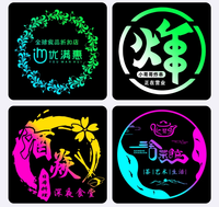 Projecteurs LED rotatifs et statiques à changement de couleur pour logo Gobo, pour affichage publicitaire extérieur et intérieur