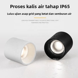 <span class=keywords><strong>Spot</strong></span> de plafond <span class=keywords><strong>LED</strong></span> carré intérieur commercial en aluminium noir monté en surface IP44 Downlight étanche pour hôtels Design moderne - Product Image 3