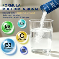 Complément sportif pour une hydratation rapide, mélange de boissons avec vitamines B, C, D, poudre d'électrolytes sans sucre