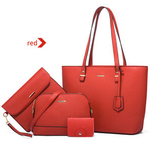 Conjunto de 4 Bolsos de Mano Tipo Cubo, Impermeables, con Cierre, de PU, Ligeros, para Mujer, al por Mayor - Product Image 2