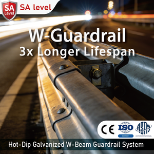 Barandilla de Seguridad para Carreteras de Acero al Carbono Galvanizado en Caliente, Tipo W, Anticorrosión, Personalizable, Barrera de Grado Ingeniería - Product Image 1