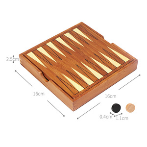 Manufacturer <strong>Classic</strong> Wooden <strong>Backgammon</strong> Set Portable Travel Folding <strong>Backgammon</strong> Case Chess <strong>Game</strong> - Product Image 6