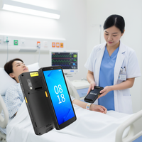 PDA robuste Android 8 cœurs 6 pouces à écran complet pour hôpital, scanner de codes QR, IP67, 5100 mAh, portable