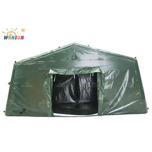 Insun-tienda inflable de PVC para exteriores, carpa impermeable hermética de alta calidad, color verde militar