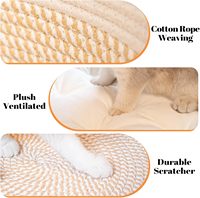 Panier surélevé pour chat avec coussin, lit pour animaux de compagnie mignon pour chats et chiens d'intérieur, lit pour chaton pour chats moyens et grands, cadeau