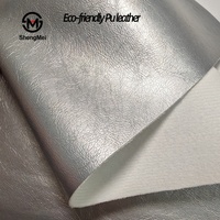 Tissu en cuir PU brillant argenté 0,9 mm, imperméable et anti-moisissure, pour sacs, chaussures, carnets, décoration intérieure, chaises, artisanat
