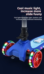 New Design Kids Lovely 3 Wheel Kickboard <b>Foldable</b> Foot Scooter Portable <b>Suitcase</b> Scooter with Light - Product Image 5