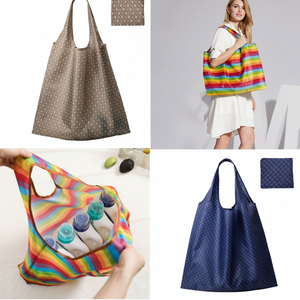 Borsa di mercato di grandi dimensioni pieghevole portatile durevole 58x65 per un facile Shopping - Product Image 1
