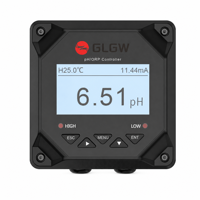 Contrôleur de pH industriel en ligne avec électrode en verre, sortie 4-20mA RS485 Modbus, 2 relais, mesure de la qualité de l'eau, pH, ORP