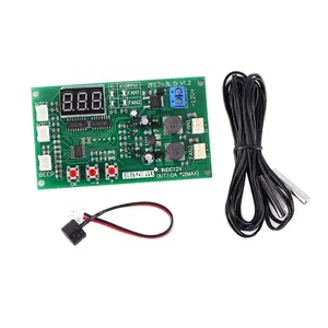 DC 12V 2A 2-Channel PWM 3-Wire Fan Intelligent Temperature Controller Digital Display Speed GovernorためPC Fan/Alarm