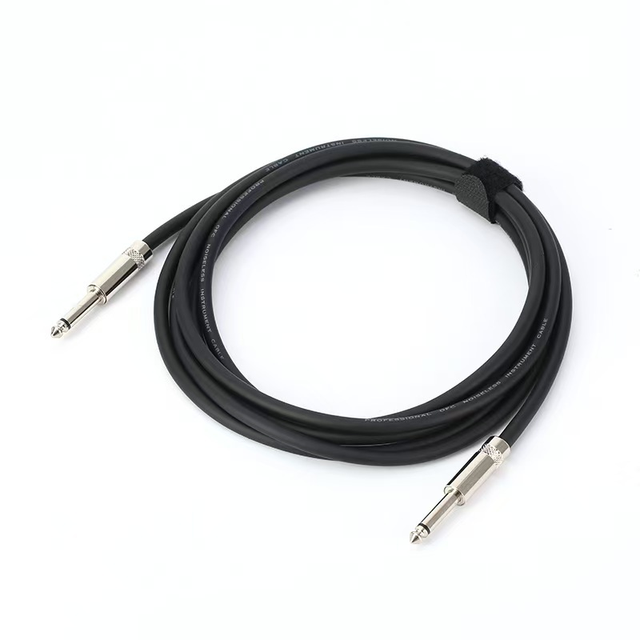 High Quality Professional 1m Guitar Cable Stage Audio PVC Jacket Male-Female Connector Gold Plated Black Color