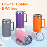Mug isotherme personnalisé en acier inoxydable à double paroi de 24 oz avec couvercle, sans BPA, tasse à café de voyage