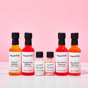 Caja de Regalo con Decoraciones para Cócteles Espumosos, Decoraciones de Cristal Hechas a Mano con Mandarina, Fresa, Pomelo y Perlas - Mezclador de Bebidas Gourmet - Product Image 3