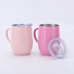 Tasse à œufs personnalisée de 12 oz avec poignée, double paroi, en acier inoxydable, isolée sous vide, créative, portable, pour le bureau, vente en gros - Product Image 3