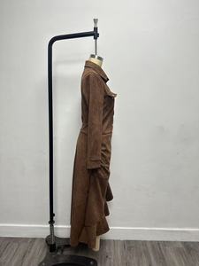 Vestido Camisero para Mujer - Cierre de Botones, Fruncido, Volantes, Corte Asimétrico, Maxi, Ropa de Mujer, Vestidos de Moda - Product Image 5