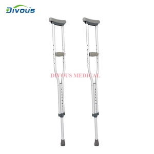 Adjustable Underarm Height Light Weigh Aluminum Alloy Medical Portable Comfortable Telescopic Crutches Axillary Crutches - Product Image 4