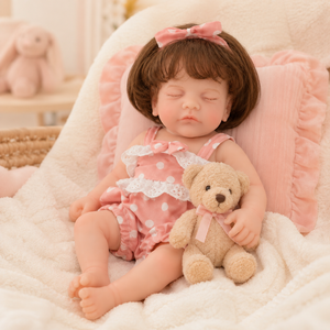 BAkwbwBY Muñeca Bebé Reborn Personalizable de Silicona Sólida de 12 Pulgadas, Suave, con Vestido y Set de Regalo para Niños de 3+ Años, Regalo Perfecto - Product Image 1