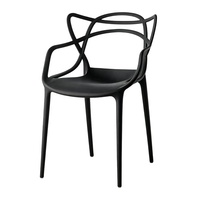 Chaise en plastique de nouvelle conception, plusieurs couleurs, chaise noire démontable, chaise à oreilles de chat, mobilier d'extérieur durable