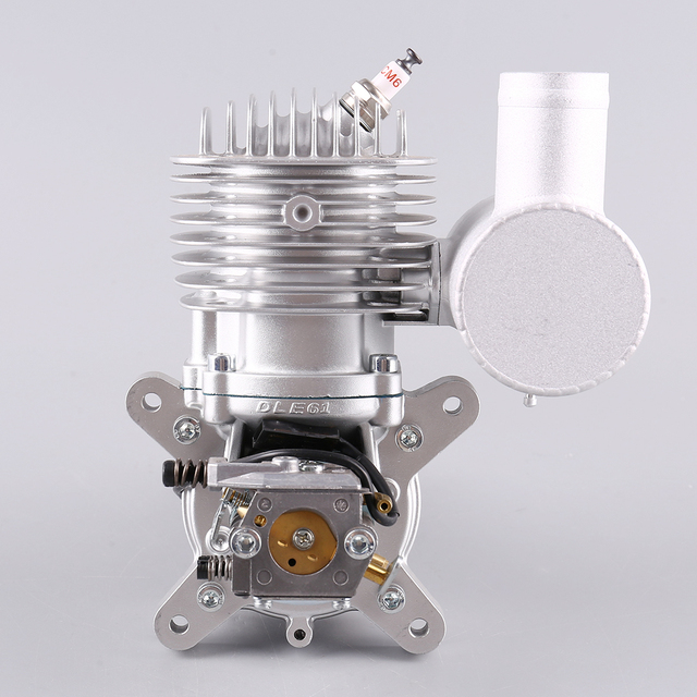 DLE61 61CC GAS Engine for RC Airplane Fixed Wing Model Single Stroke DLE Two Exhaust Wind Cold Hands Start After Stroke