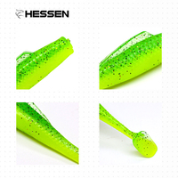 Leurre souple lumineux de 6 cm et 8 cm avec queue de pagaie, en PVC, pour la pêche au bar, au brochet et à la truite en eau douce