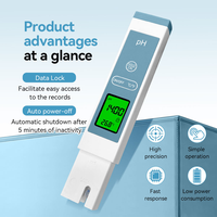 Medidor Digital de pH y EC Portátil, Precisión de 0.1pH, Bajo Consumo, Batería AAA, Pantalla LCD, Tipo Pluma, para Acuarios