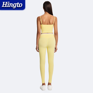 Set Olahraga <span class=keywords><strong>Yoga</strong></span> Activewear Baru, Sport Bra dan Legging Warna-Blok dengan Renda, Set Pakaian Olahraga 2 Potong untuk Wanita, Pakaian Gym - Product Image 5