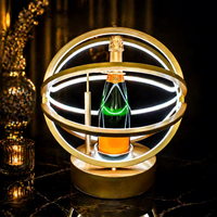 Orbe moderne éblouissant à couleurs changeantes pour support, logo personnalisable, présentoir de bouteilles LED lumineux pour boîte de nuit, lounge, bar