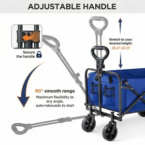 CZFIT <b>Top</b> SalesFolding Camping Cart Stainless Steel Hiking Outdoor Camping Travelling Folding Wagon Cart - Product Image 3