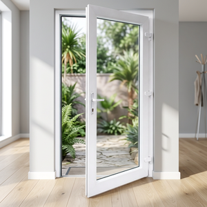 ประตูบานเปิดกระจก UPVC ยี่ห้อ HOFFEN ขนาด 81x205 ซม. แบบใช้มือเปิด ป้องกันเสียง กันน้ำ กันลม ฉนวนกันความร้อน สำหรับภายนอกห้องนอน อพาร์ทเม้นท์ - Product Image 2