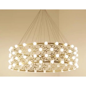 Lámpara de Araña de Acero Inoxidable Creativa Minimalista Posmoderna, Lámpara de Techo para Sala de Estar con Diseño de Cielo Estrellado, Lámpara Colgante con Diseño de Nido de Pájaro - Product Image 5