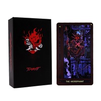 Jeu de cartes de tarot éducatif personnalisé imprimé en couleur avec cartes flash et coffret cadeau écologique