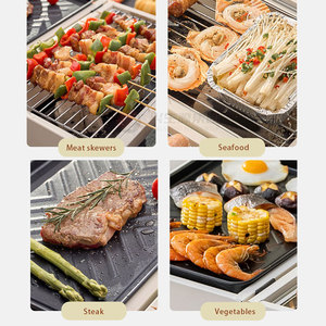 Parrilla Portátil con Chimenea, Parrillas de Barbacoa, Estufa Redonda de Carbón Vegetal para Exteriores - Product Image 5