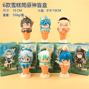 10 Estilos de Mini Figuras de Anime de <span class=keywords><strong>Genshin</strong></span> <span class=keywords><strong>Impact</strong></span>, Zhongli, Klee, Sorpresa, Caja Misteriosa de Juguetes - Product Image 3