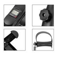 Mini pédalier d'exercice portable sous le bureau avec piles bouton pour la maison/la salle de sport, fitness et récupération des jambes/bras, écran LCD