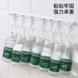 Crochet mural coulissant pour armoire de salle de bain, sans perforation, en cuir sculpté, type S - Product Image 4