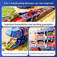 Juguete de Dinosaurio Tiranosaurio Rex para Niños, Carro de Juguete con Forma de Pista, Deslizante y Rebotante, de Plástico, Escala 1:5, para Niños de 0 a 24 Meses, Regalo
