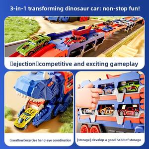 Juguete de Dinosaurio Tiranosaurio Rex para Niños, Carro de Juguete con Forma de Pista, Deslizante y Rebotante, de Plástico, Escala 1:5, para Niños de 0 a 24 Meses, Regalo - Product Image 3