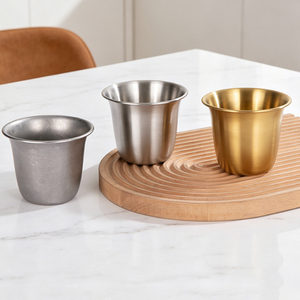 Mini tasse en acier inoxydable DSF76 de 40 ml, tasse doseuse réutilisable pour usage médical et domestique - Product Image 2